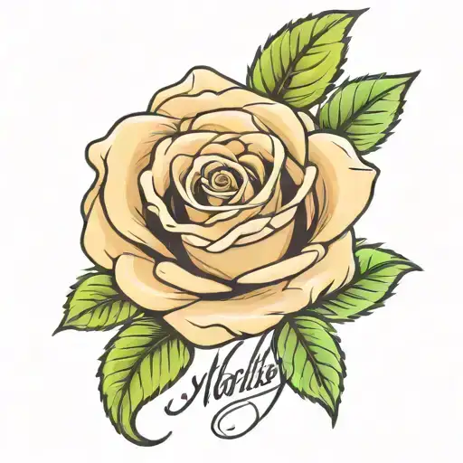 The Name Marley Written In A Rose