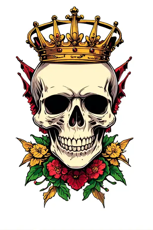 Skull And Crown Looking