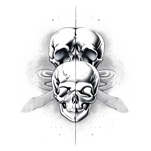 Full Arm Snake And Skull