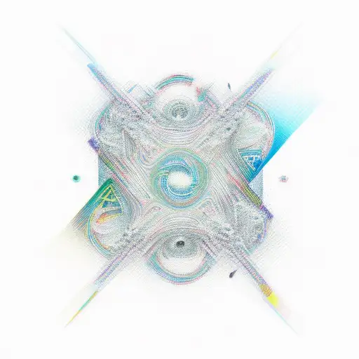 A Mesmerizing Design Representing The Challenges Of Adhd Through Abstract Shapes And Patterns