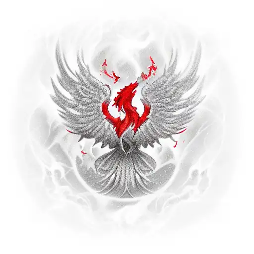 Red Phoenix On The Chest