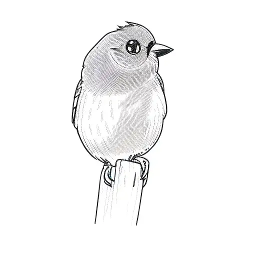 A Small Bird Perched On A Branch