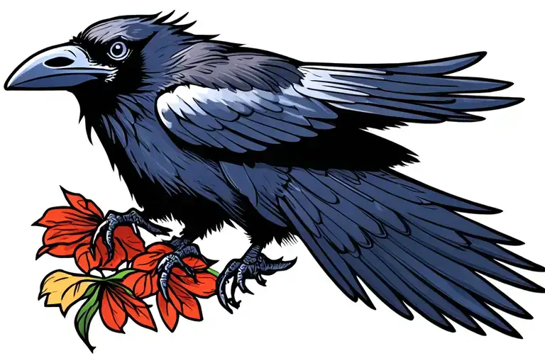 Raven Flying