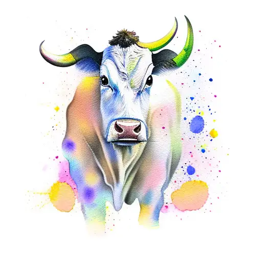 Cow Cute Watercolour