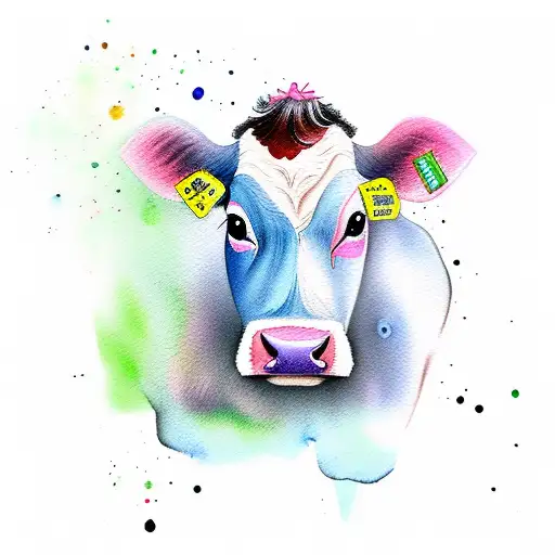Cow Baby Watercolour