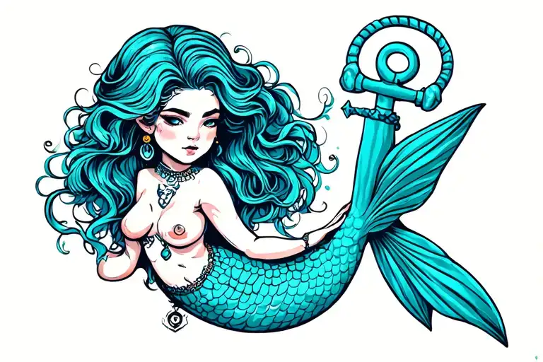 Murmaid With Anchor Intertwined