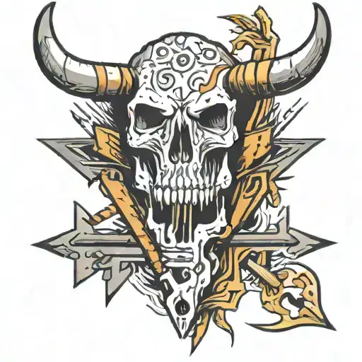 Arrows And Cattle Skull