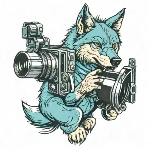 Wolf With Videocamera