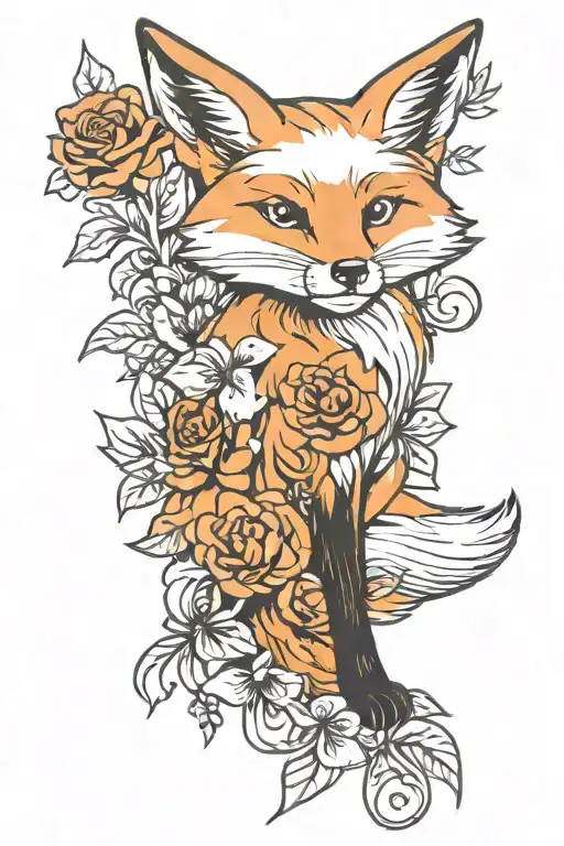 Fox And Flowers