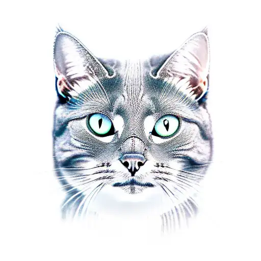 Neotraditional Grey Cat