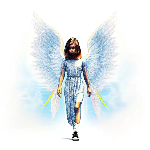 Angel Backward Looking To The Horizon