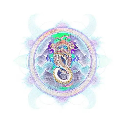 Sacred Geometry Japanese Waves Dragon