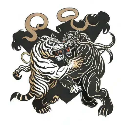 Taurus And Tiger Fighting