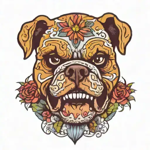 Bulldog Sugar Skull