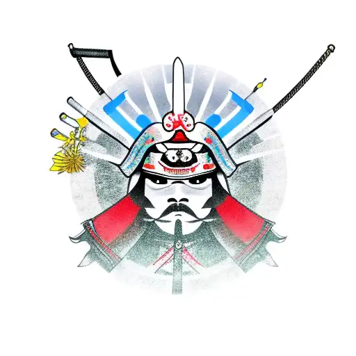 Japanese Puppet Samurai With Mask