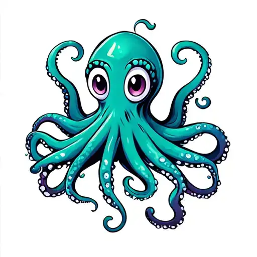 Cool Octopus Cartoon Version