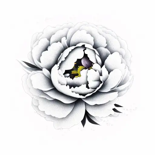 Japanese Peony With Water Breaks