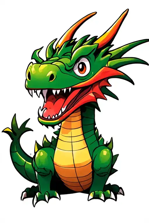 Urban Dragon With Clothes