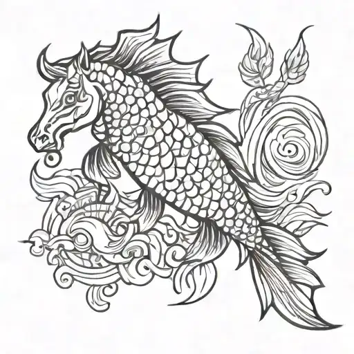 Horseand Koi Fish