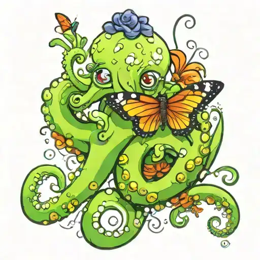 Octopus And Butterfly