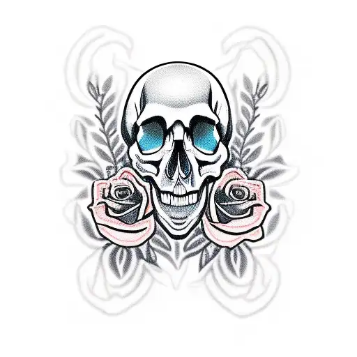 Skull With Roses And Penises