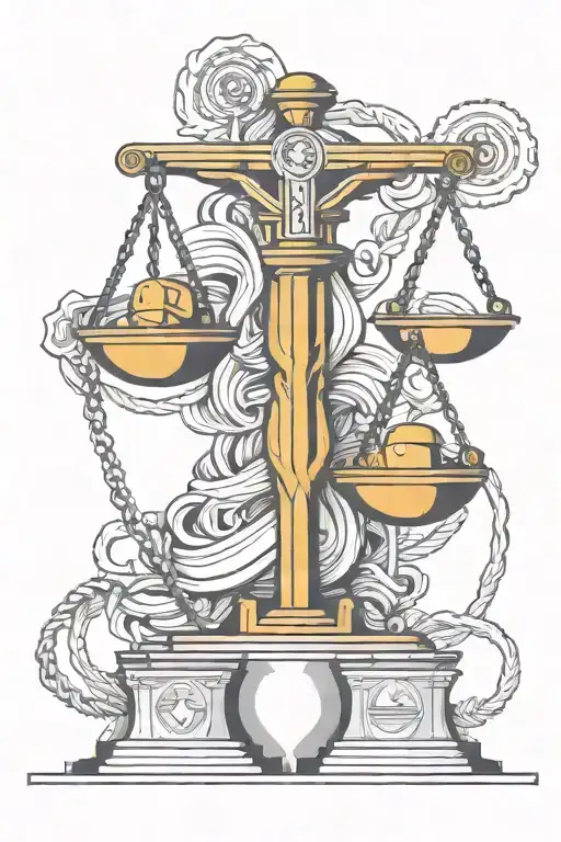 Scale Of Justice And An Electrician Symbol Incorporated