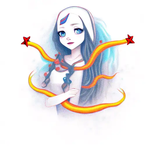 Red Vine With Red Hear Girl