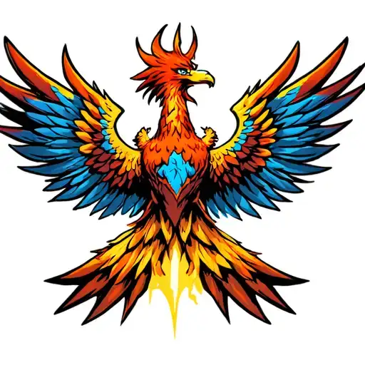 Phoenix With Deployed Wings