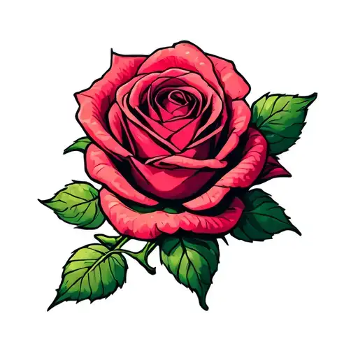 Rose View From Top Down View Though Camera Lens