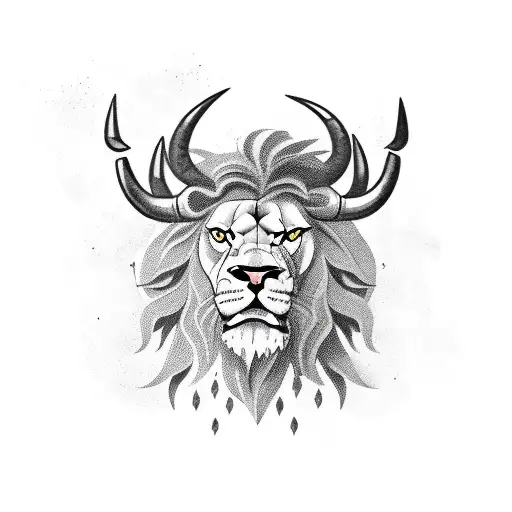 Bull With A Crab And A Lion