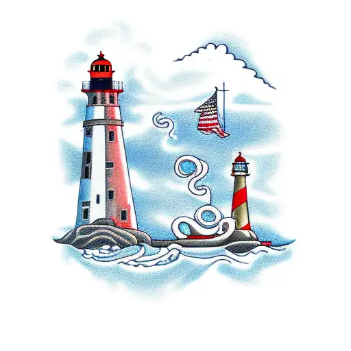 Octopus And Lighthouse