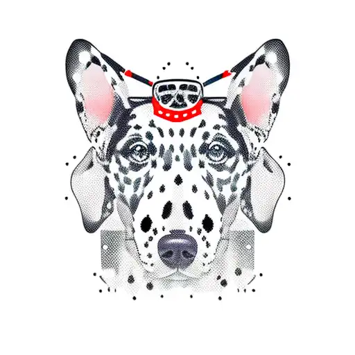 Dalmatian Dog Drives Motorcycle