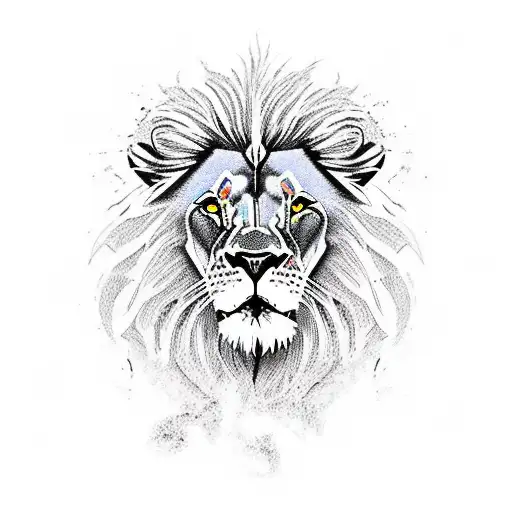 Lion With 92 90 17 And 21 Incorporated Into The Design But Blended