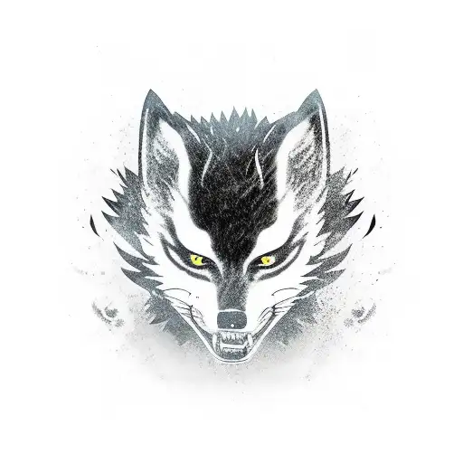 Black Kitsune Mask Katana