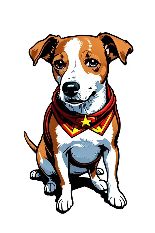 Seance Dog Superhero Jack Russel Terrier Humanoid