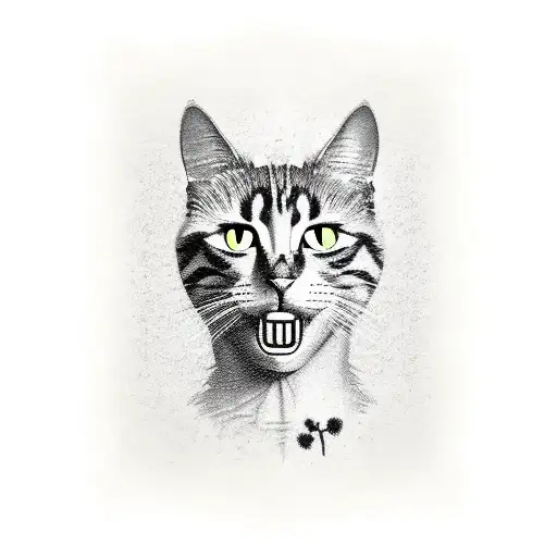 Black Cat With Knife