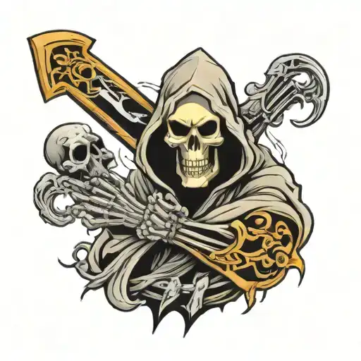 Grim Reaper Forearm Half Sleeve