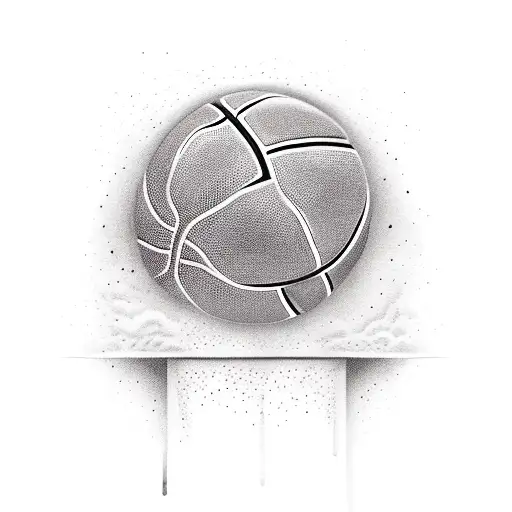 A Tattoo Of A Dog Playing Basketball