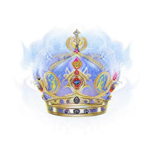 A Majestic Crown Adorned With Intricate Sword Designs