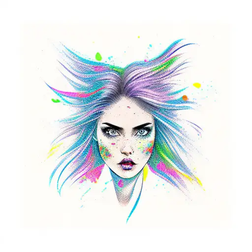 Beautiful Girl Loose Hair Side Profile