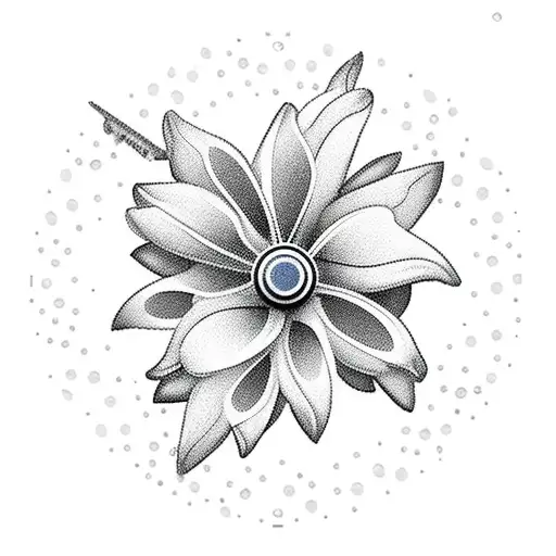 Large Lillie Flower With Clocks And The Red Arrow Planes