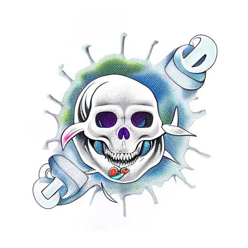 Fish Skull With Crossbones