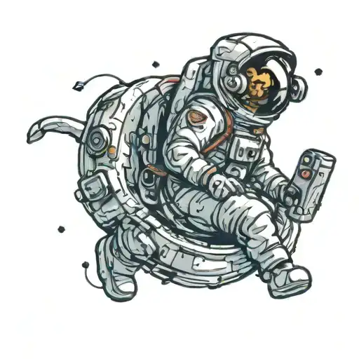 Astronaut Floating In Space