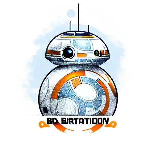 Bb-8 Robot From Star Wars With Motivation Quote