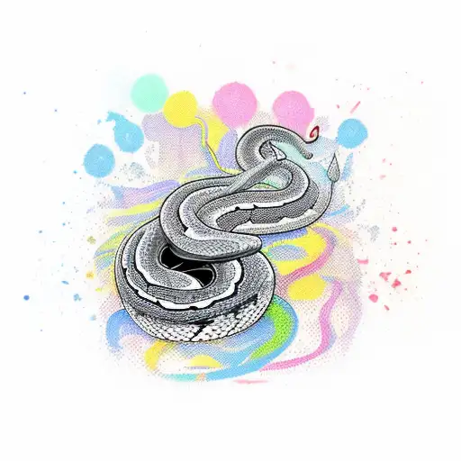 Spade A Granade And A Snake Surrounding Them All