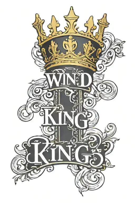 Word King Outlined In Gold Built Into A Medieval Theme