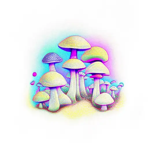 Vibrant Colorful Trippy Cool Mushroom Designs Trippy Beautiful