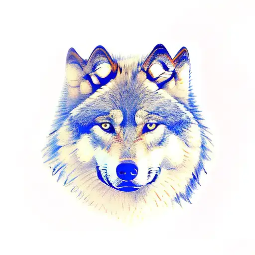 Wolf With A Slight Blue Coloring