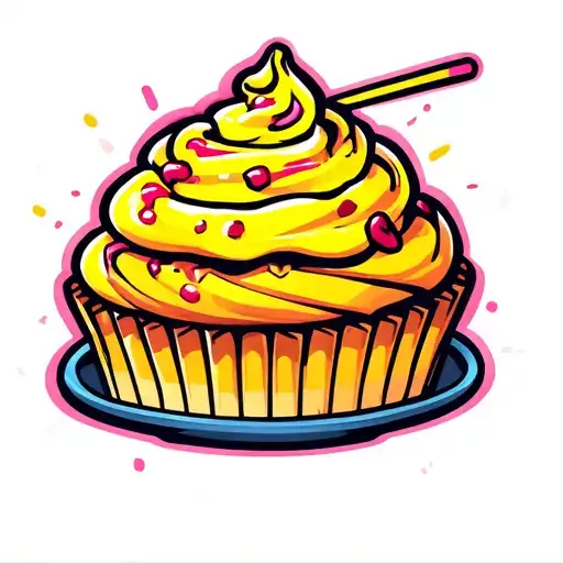 Cupcake And Small Fry Cartoon Caracter