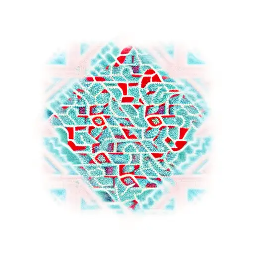 Red Chinese Lattice Pattern